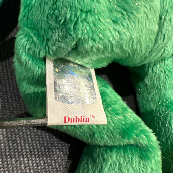 Ty Beanie Babies Dublin Bear Green Collectible NWT NEW 2002 vintage clover - Picture 10 of 16